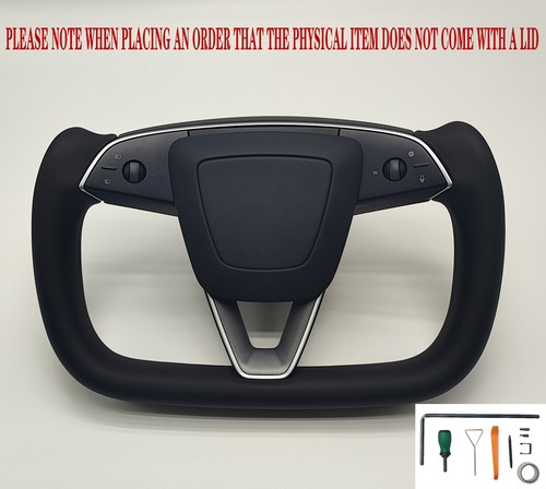 Yoke Steering Wheel For Tesla Refreshed Model Y 2025 Juniper w/Heated Function - Picture 3 of 11