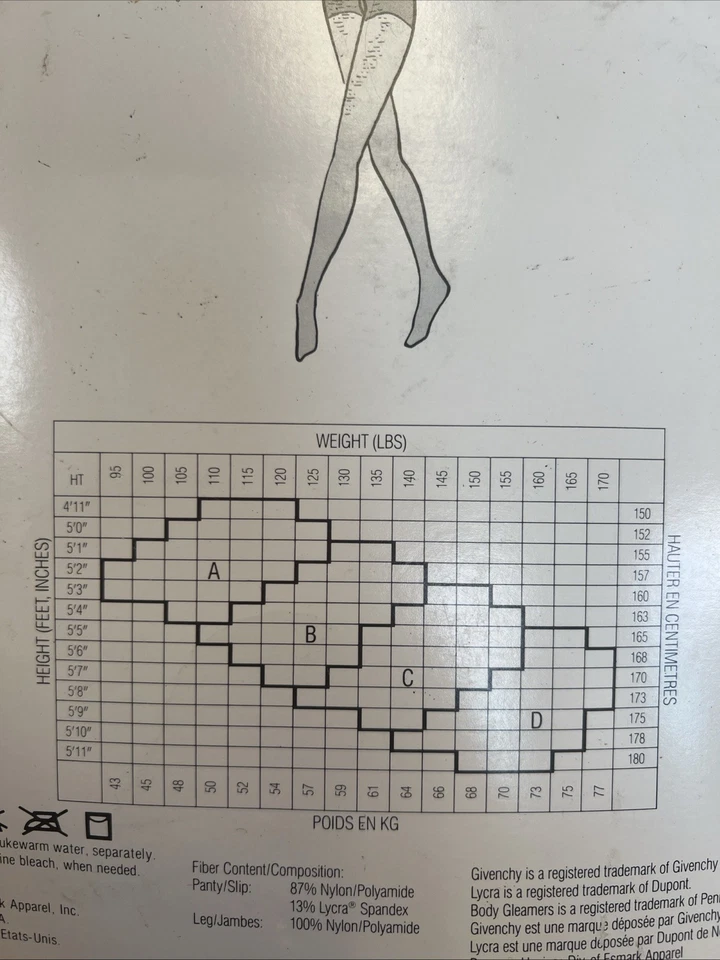 Vintage Givenchy 157 Pantyhose Size B Raspberry Control Top Shimmer Ultra Sheer - Image 3 of 3