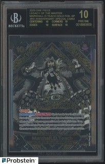 One Piece CCG Marshall.D.Teach 3rd Ann. Special Gold OP09 093 BGS 10 BLACK LABEL