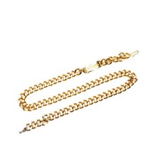 Vintage Chanel logo plate chain belt, gold plated, women's. GZl1blsw