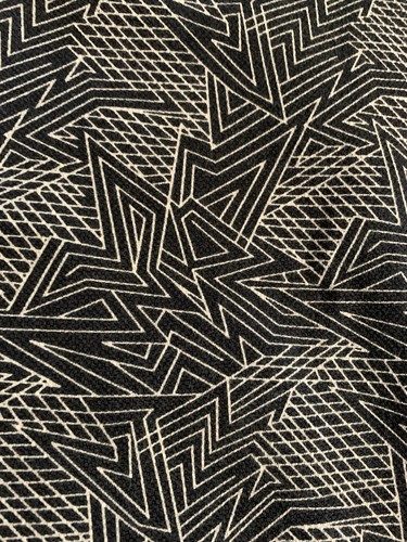 Designer GORMAN Stretch Tapered Leg Flat Front Pants Size 12 Navy Geometric - Picture 7 of 16