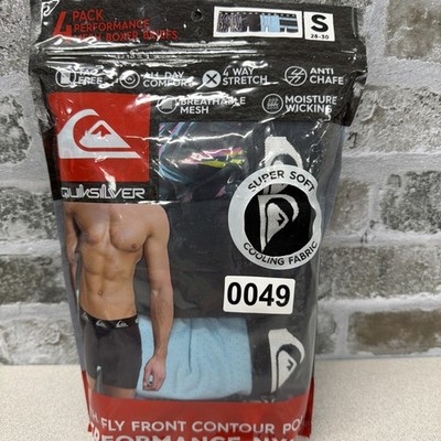 QUICKSILVER Mens (4 PACK) Performance Mesh BOXER BRIEFS S 28-30