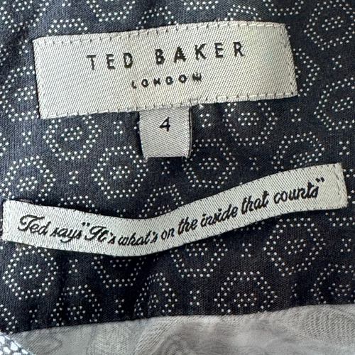 TED BAKER Shirt Mens 4 Fits as LARGE (40") Short Sleeve Light Blue Floral Print - Picture 8 of 12