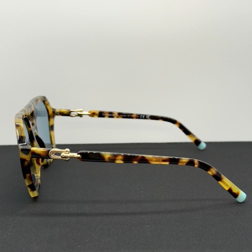 Tiffany TF4198 Yellow Havana Light Blue Lens Women's Sunglasses Tortoise - Picture 4 of 11