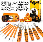 22 PCS Halloween Pumpkin Carving Kit,11 PCS Pumpkin Carving Tools,10 PCS Stencil