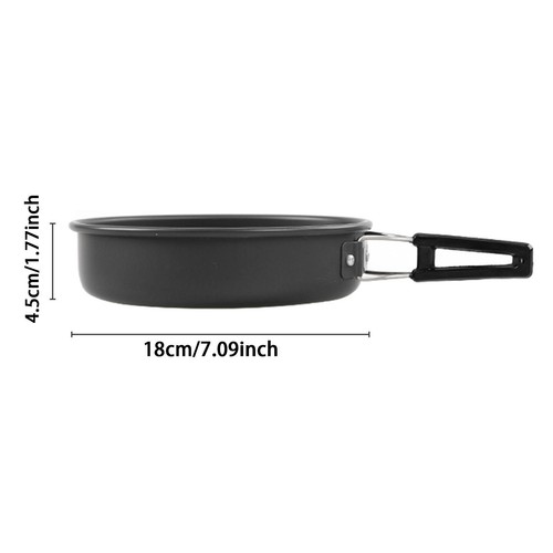 Camping Frying Pan Versatile Cookware Cooking Pan for Outdoor Travel Kitchen - Picture 2 of 6
