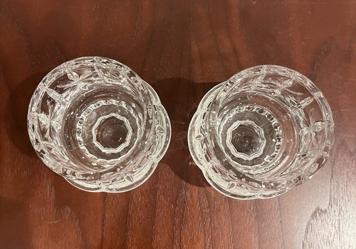 PartyLite Crystal Cottage Light Votive Candle Holder Starburst Scalloped Germany - Picture 2 of 9