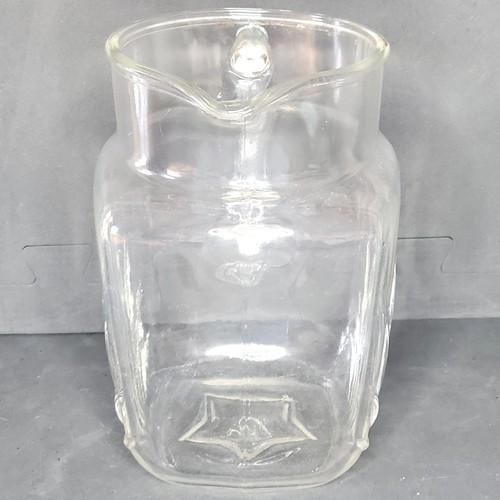 Federal Glass Clear Starburst Pitcher Small Square 6 Cup Breakfast MCM Vtg 1950 - Picture 6 of 9