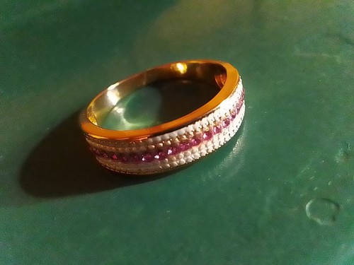 2 Ringe. Ring. Rubin. Imitat. &. Vorsteckring. Größe 61 - Bild 8 von 9