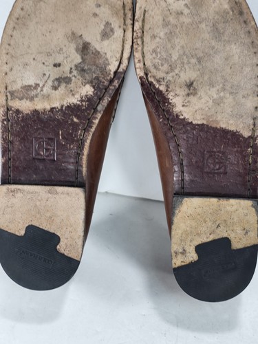 Mocassini Cole Haan uomo 8 D kiltie in pelle marrone con frange e fibbia slip-on 3757 - Foto 13 di 15