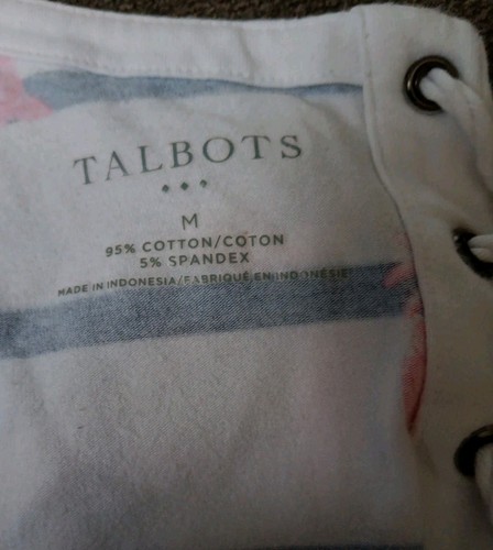 Talbots maritim Hummermuster gestreift Baumwolle Bluse Größe Medium T-Shirt Top - Bild 5 von 7