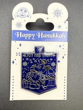 2015 Disney Hanukkah Mickey Mouse on a Dreidel Joy and Light Pin
