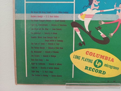 Percy Faith College Football Songs 10" LP Columbia Records Alabama Texas Notre D - Picture 4 of 16