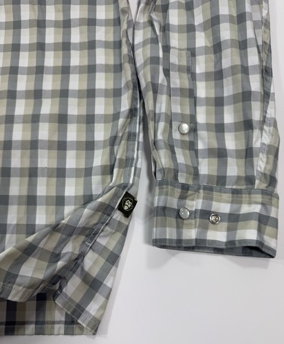 Howler Bros Mens Shirt Sz XL Plaid Pearl Snap Long Sleeve Vented Western Fishing - Picture 4 of 16