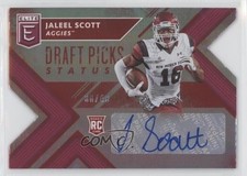 2018 Panini Elite Draft Picks Status Red Die-Cut /49 Jaleel Scott Rookie Auto RC