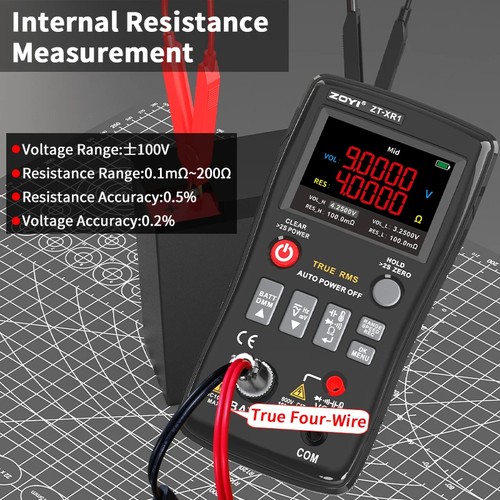 ZOYI ZT-XR1 Multimeter Resistance Tester 2IN1 Trithium Lithium lron Phosphate - Picture 7 of 16