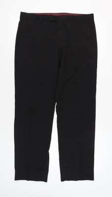 Schwarze formelle Herrenhose Größe 36 von Marks and Spencer normale Passform