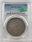 1892-S $1 PCGS XF40 CAC Morgan Silver Dollar 57691894