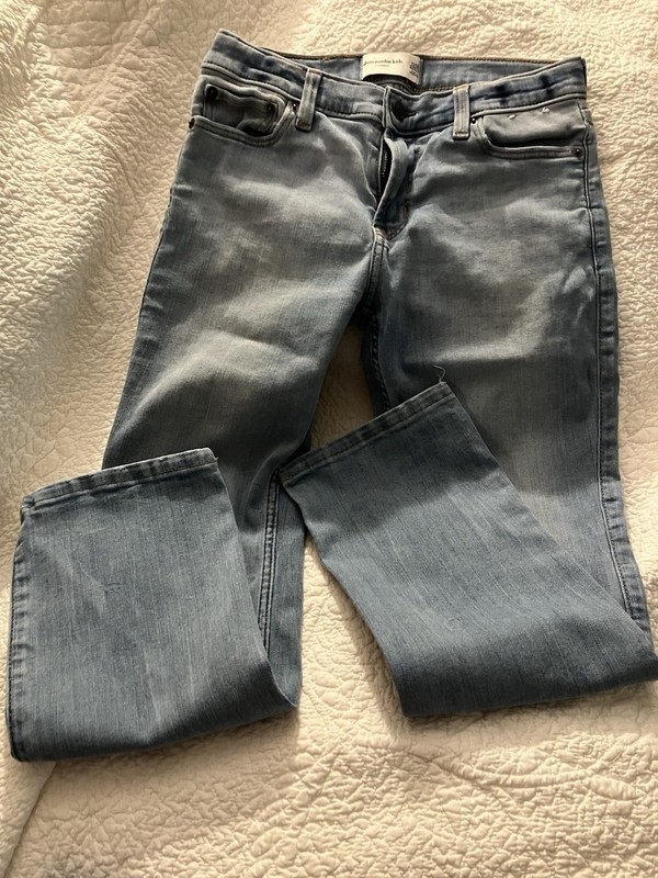 Abercrombie Kids Girls Size 11/12 Regular, Straight Jeans, Adjustable Waist