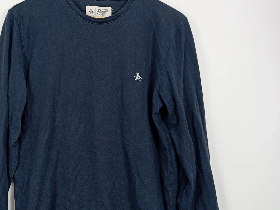 Original Penguin T-Shirt Homme Bleu Manches Longues Coton (EU 48, INT M) - Photo 2/4