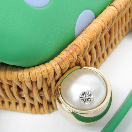 Kate Spade Lily Polka Dot Wicker 3D Frog Crossbody Women's Leather... BF585602 - Picture 9 of 15