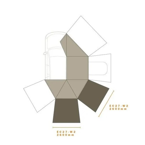 Darche Eclipse 270 Gen 2 Awning Wall (2) Right (Drivers) 4WD 4X4 Shelter Offroad - Picture 7 of 8