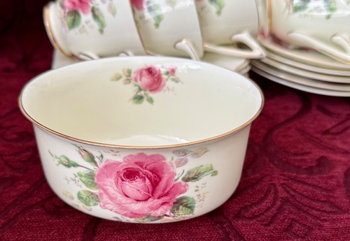 Royal Doulton JUNE Roses 20 Pce Afternoon Tea Set, Art Deco, Made In England - Picture 2 of 19