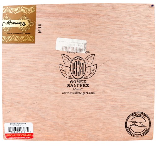 Micallef Experiencia Cremas 7 x 52 Empty Wood Cigar Box 9" x 8" x 2" - Picture 9 of 12
