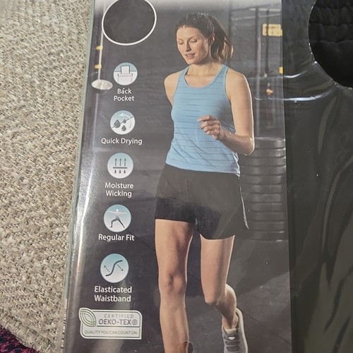NUEVO Pantalones Cortos Negros Atléticos Ligeros Senderismo Correr Rendimiento Adulto XL - Imagen 4 de 4