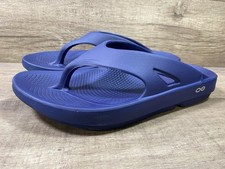 OOFOS Sport Recovery Sandals Flip Flops Comfort Blue Mens Size 10