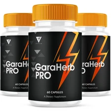 (3 Pack) Garaherb Pro Premium Performance Capsules, Garaherb Pill (180 Capsules)