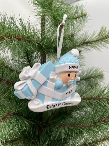 Bebé Niña y Niño Personalizado en Adorno Primera Navidad Bebé - Imagen 5 de 32