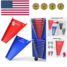 2-Pack Magnetic Wrench Organizer, 32-Slot  Wrench Rack Holder Tool Trays for ...