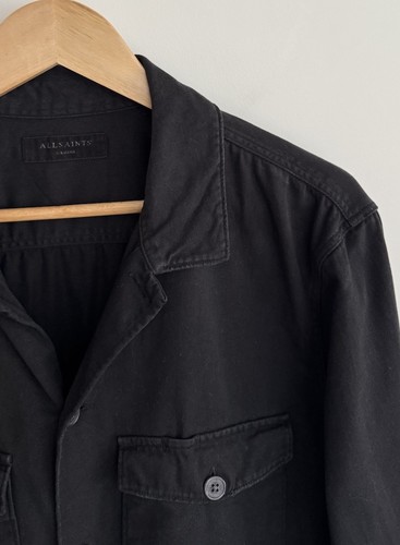 Sobrecamisa Allsaints “Spotter” Cazadora Camisa Chaqueta Negra XL - Imagen 6 de 13