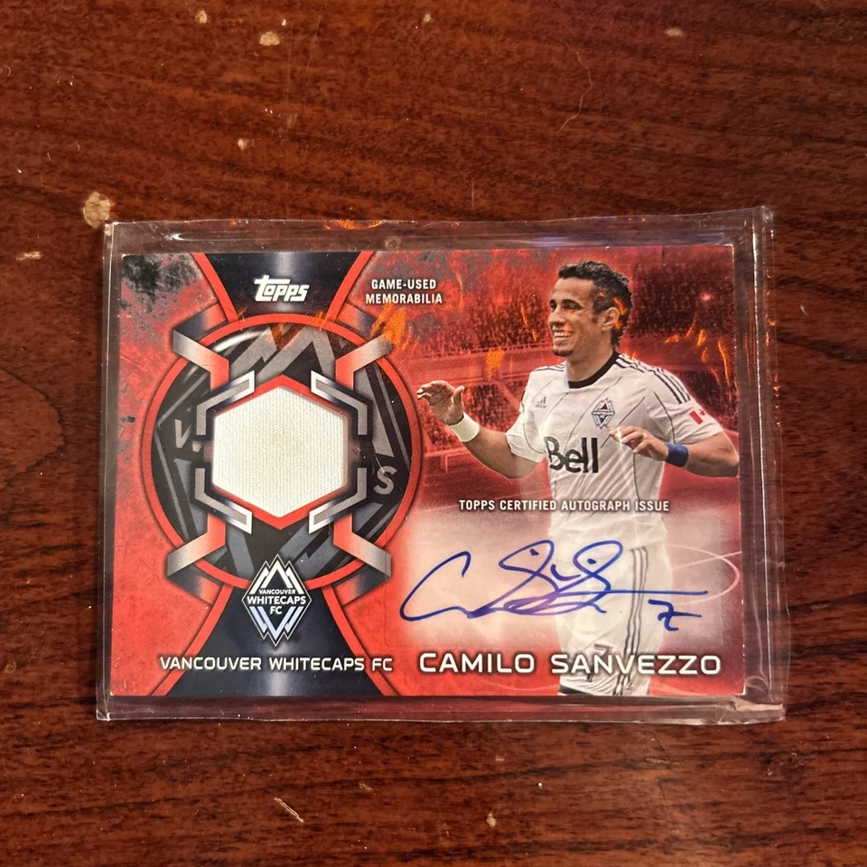 2014 Topps MLS Auto Relics Red #/15 Camilo Sanvezzo #AR-CS Auto - Image 2 of 4