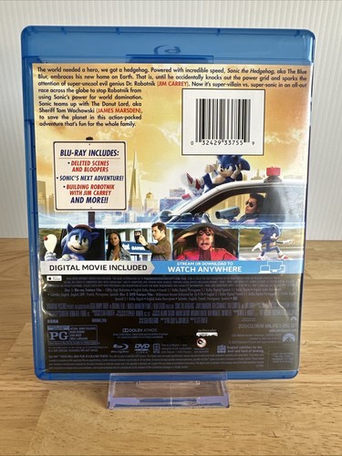 Sonic the Hedgehog [Blu-ray + DVD ] Jim Carrey - Very Good Condition - Bild 2 von 3