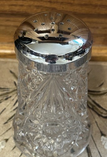 Vintage Imperial geschliffenes Glas Hobstar Design Zucker ~ Käse Streuer - Bild 4 von 8