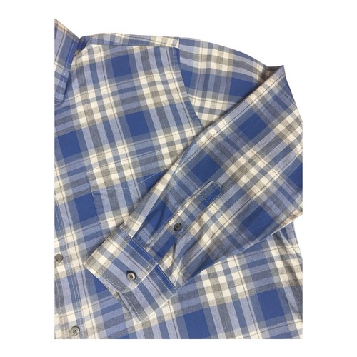 UNTUCKit Chemise Décontractée à Carreaux Tartan Homme 3XL Bleu Coton Manches Longues - Photo 4/12