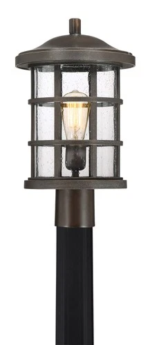 Quoizel CSE9010 Crusade 1 Light 17" Tall Outdoor Lantern Style - Bronze - Picture 1 of 9