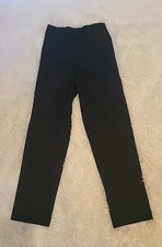 Lands End Womens Pants 2Mid Rise Straight Leg Navy Blue Elastic Waistband New