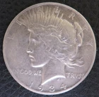 1934-S Peace Silver Dollar 90%