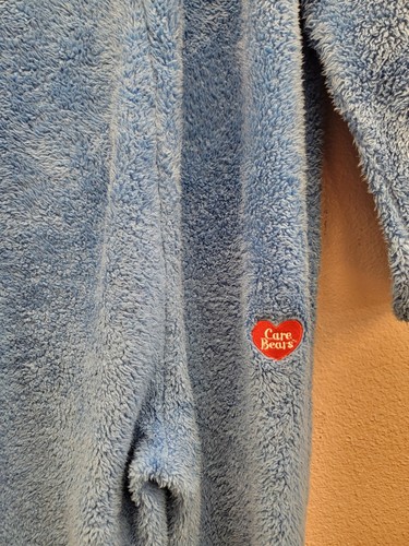 Care Bears Small Grumpy Rain Cloud Union Suit Adult Hood Romper Pajamas Costume - Picture 10 of 19