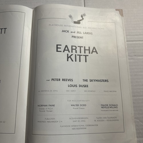 Concertgevouw Jack & Jill Lardis Amsterdam Playhouse Present Eartha Kitt 1960’s - Picture 6 of 8
