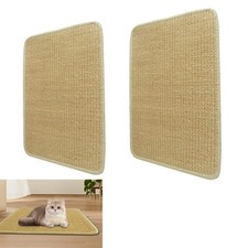 Cat Scratcher Mat 2 PCS 15.7x11.8 inch Sisal Cat Scratching Mat for Wall