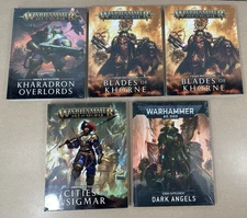 Lot of 5 Warhammer Sci-fi / Fantasy Hard Cover Strategy Books NEW & SEALED!