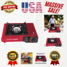 Compact 8500 BTU Outdoor Butane Stove with Safety Features - Perfect for Camping