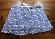 Abercrombie Fitch Women  s Blue Linen Blend Summer Mini Skirt Skort Sz L - NWT