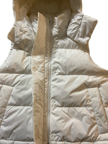 Lululemon Women’s Hooded Down Puffer Vest White Size 10 Goose Down - Picture 3 of 10