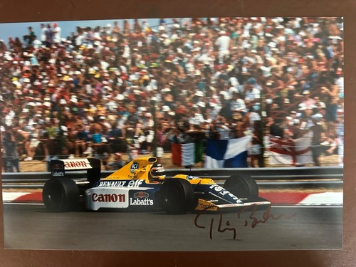 THIERRY BOUTSEN HANDSIGNIERTES 12X8” FOTO WILLIAMS F1 JORDAN PFEILE BENETTON