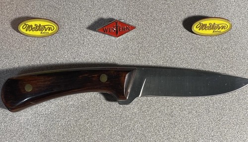 Rare Western W84 Stamped K 1987 USA Made Rosewood Handle W/ Sheath See Desc - Bild 4 von 15